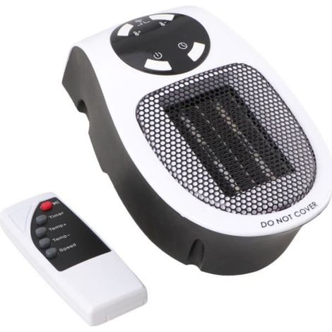 1 Pc 500 W Universel Mini Chauffage Électrique Chaud Souffleur D'air Ménage Mur Ventilateur avec Télécommande Plug (1/4)