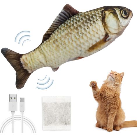 Jouet pour chat LX-1pcs Poisson sauteur - Carpe électrique - Produit standard (1/5)