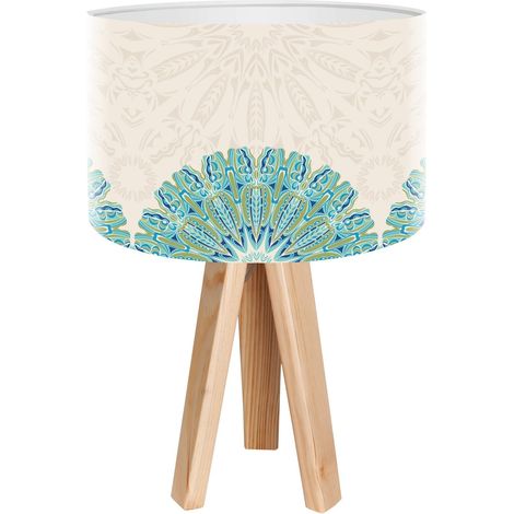 Lampe de chevet yoga foto-224 - Bois clair, beige (1/3)