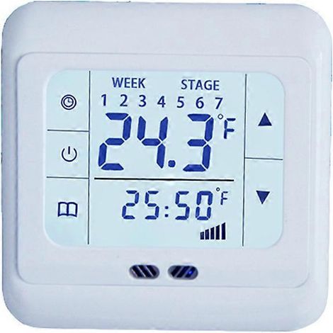 Thermostat d'ambiance numérique à écran tactile LCD, thermostat mural (1/5)
