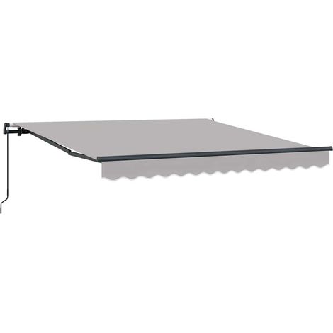 Markise hellgrau Hellgrau 300 x 250 cm Stoff vidaXL