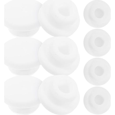 Bouchon de trop plein rond lot de 10 pour lavabo de salle de (1/5)