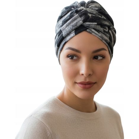 Elegante Damen-Turbanmütze Blanca 543 mit Futter nach der Chemotherapie (1/5)