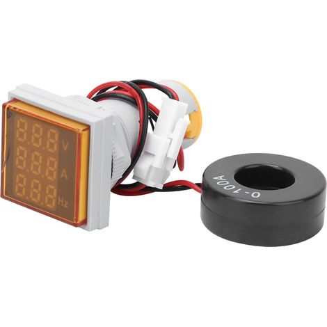 Gelbes 3-stelliges Multimeter für Wechsel- und Gleichspannung, Strom und Frequenz (digitaler Tester)
