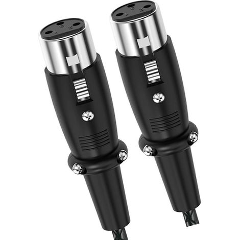 Câble microphone flexible à 3 broches, câble microphone à interconnexion symétrique femelle-femelle, adapté à l'enregistrement en studio et à la sonorisation en direct, disponible en plusieurs couleur (1/5)