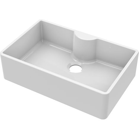 Nuie Butler Fireclay Kitchen Sink with TL 1.0 Bowl 795mm L x 500mm W - White (1/3)