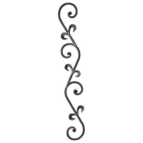Deco Fer Forge – Frise décorative en fer forgé 130mm x 900mm – Volutes pour garde-corps, pergolas, grilles – Décoration extérieure durable
