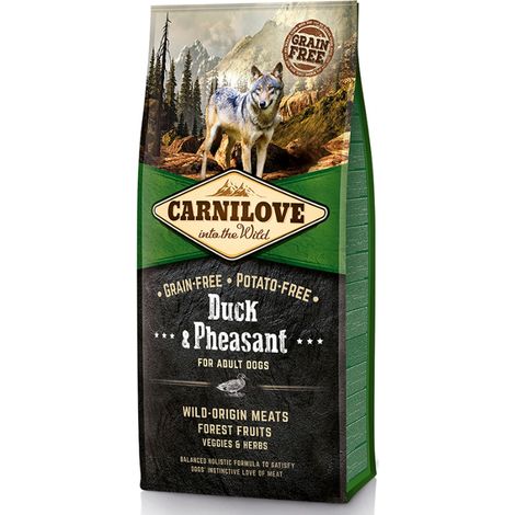 Alimento seco para perros adultos Carnilove con pato y fais谩n (12 kg) (1/2)