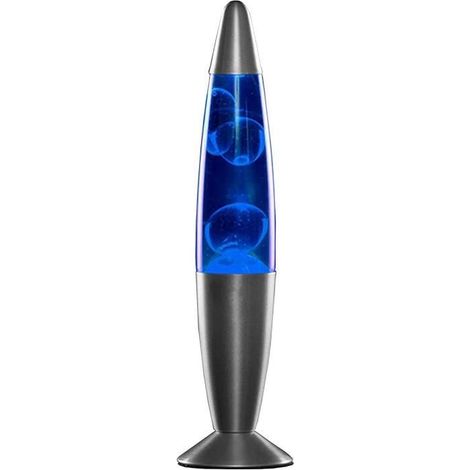 Lampe de table - Magma - Lampe de lave 25 W - Design rétro - Couleur bleu