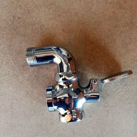 Selected all-copper foot-operated toilet four-way delayed flush valve, squat toilet flushing elbow foot-operated flush valve -- 1-inch elbow foot-operated flush valve