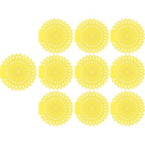 10 protège-urinoirs désodorisants, anti-éclaboussures, longue durée, éliminant les odeurs, tapis d'urinoir de salle de bain, couleur citron. (1/5)