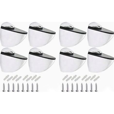 Lot de 8 pinces de serrage pour cadres et étagères en verre, en alliage de zinc, réglables, pour plaques stratifiées. Connecteur (1/5)