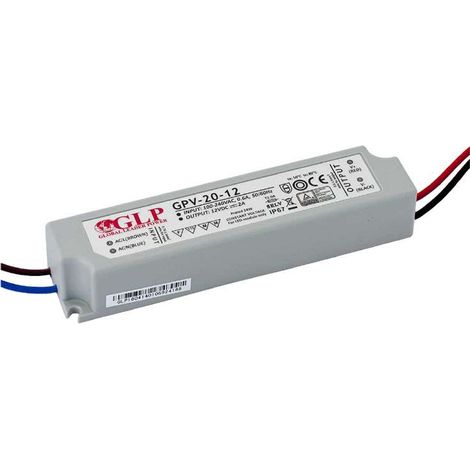 Barcelona Led – Alimentation à découpage hermétique 20 W IP67 – Transformateur DC 12 V 2 A – Résistante à l'humidité et à la poussière