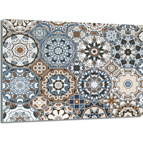 Tagliere in vetro temperato 30x22 cm con motivo a mosaico (1/5)