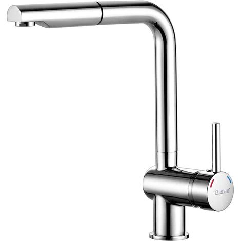 Mitigeur évier TANER douchette extractible THEWA Coloris Chrome