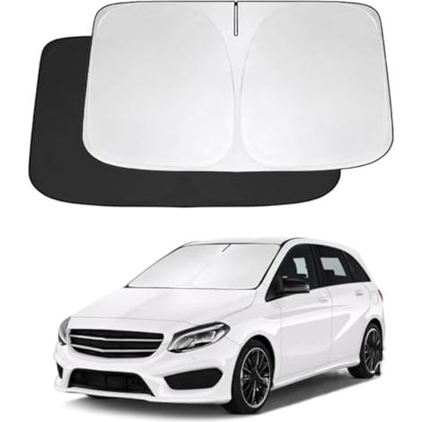 Pare-Soleil de Pare-Brise de Voiture pour Mercedes Benz B-Class B Class W245 W246 W247, Pare-Soleil Pliable Double Face, Rideau occultant d'isolation (1/4)