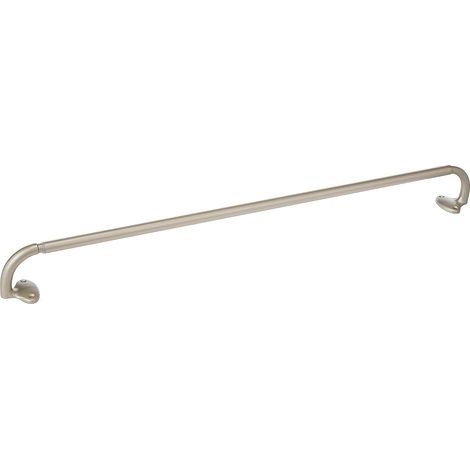 - Gardinenstange - Ausziehbare Stange - Gebogene Form - Licht- und geräuschdämmend - Für den Innenbereich - Nickel - 71 x 122 cm (1/5)