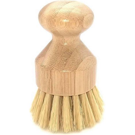 Brosse à récurer en bois pour casseroles et poêles - Outil de nettoyage écologique pour cuisine (1/4)