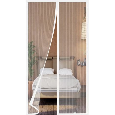 Moustiquaire magnétique, adaptée aux portes et fenêtres, dimensions 120x210 cm, rideau anti-moustiques.