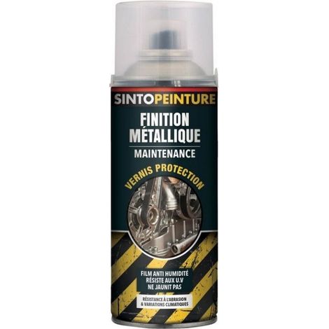 Vernis protection finition métallique transparent aerosol SINTO