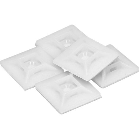 base adhesiva para bridas 28x28 mm. blanca bolsa 100 unidades (1/5)