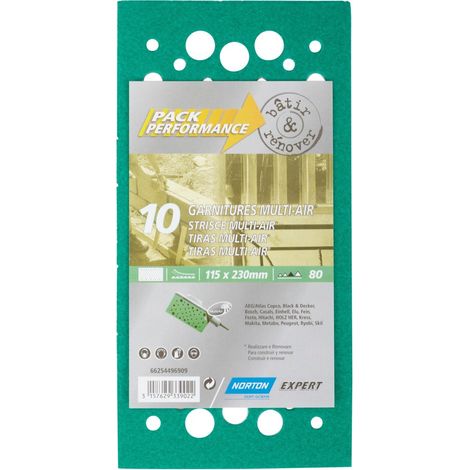 Set di 10 dischi abrasivi NORTON, 115x230 mm, grana 80 NORTON