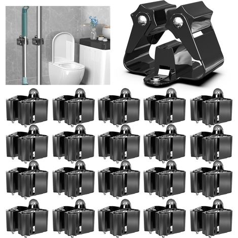 20 Pièces - Accroche Balai Mural - Support Outils Jardin - Fixation Perçage Acier Inoxydable Pour Balais Serpillères Pelle Garage Cuisine 18-35mm Argent