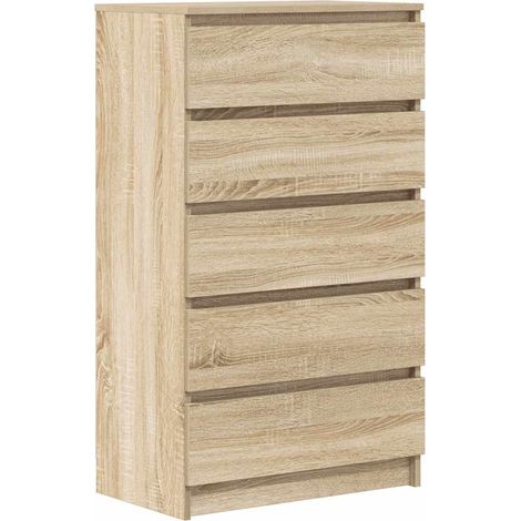 Maison Exclusive - Cassettiera Rovere Sonoma 60x36x103 cm in Legno Multistrato