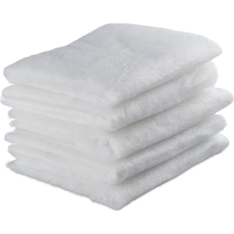 Lot de 5 filtres pour hotte de cuisine à découper sur mesure anti-graisse pratique en non-tissé blanc (1/5)