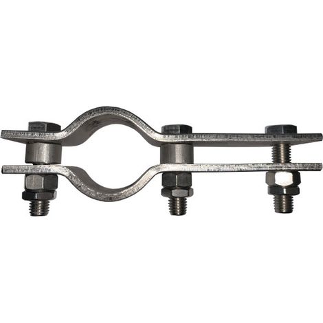 Heavy Duty 3 bolt pipe clip. 36 mm ID (25 mm NB/33.7 mm OD Pipe ) T304 Stainless Steel (1/2)