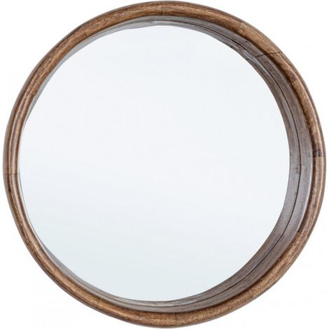 Specchio Legno Naturale Rustico da Parete 55 cm - WESLEY (1/5)