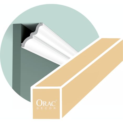 Cornisa fragmentada - Orac Decor - L200xP6,5xH7 cm - Caja de 16 metros - C325