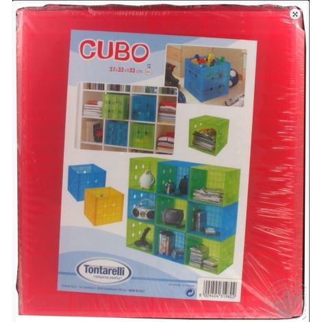 Tontarelli cubo in plastica, smontabile. Cm 37x33x33 h