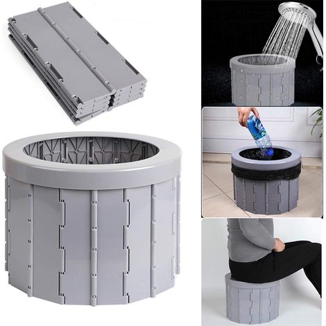 1. Inodoro plegable, diseño ergonómico, inodoro resistente, fácil de guardar, camping, viajes al aire libre. (1/5)