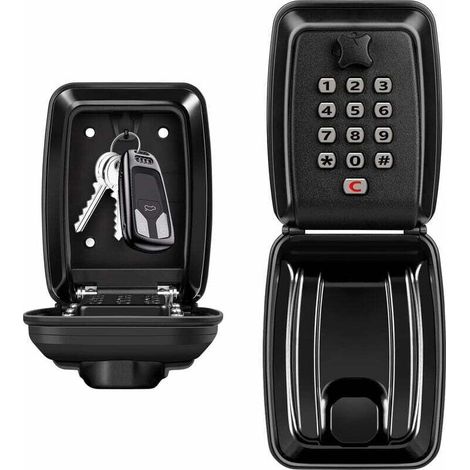 Outdoor Secure Key Box, Large Wall Mounted Key Box with 12-Digit Code Secure Key Box, Waterproof and Rustproof for Home Garage School (1/4)