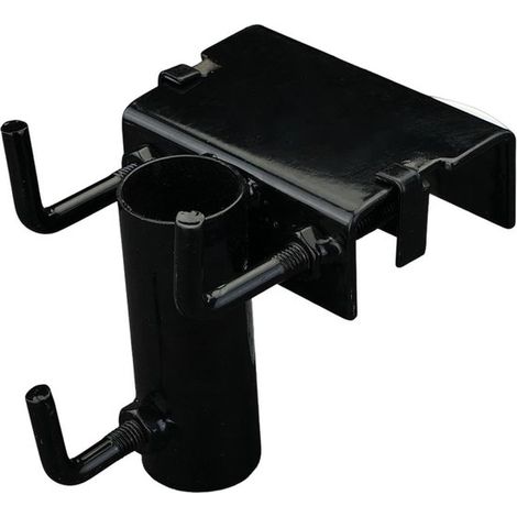 Soporte de abrazadera para sombrilla, Metal resistente, ajustable, universal, Abrazadera para sombrilla de patio, para balcón, césped, camping (1/5)