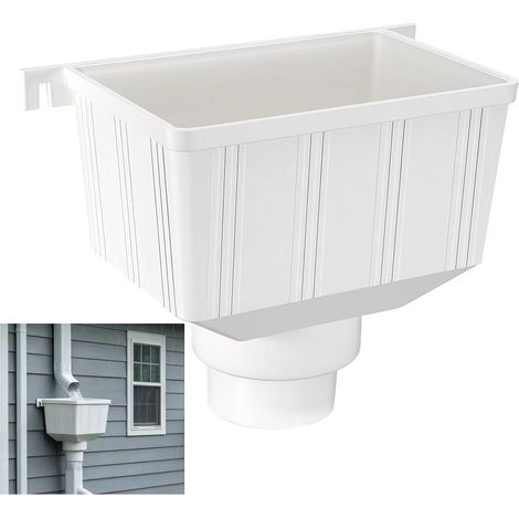 Connecteur De Gouttière PVC pour Tuyau De Descente Extérieur Collecteur d'eau De Pluie Drainage Jardin Étanche Anti-Fuite 10.4" X 8.5" X 6.1" (1/5)
