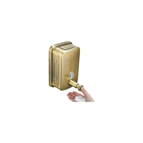 Dispenser di sapone professionale a parete in acciaio inox – Grande capacità, design resistente alla ruggine per bagni e hotel (oro) (1/4)