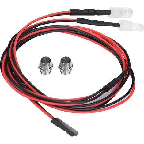 phares LED de 5 mm pour voiture de drift miniature 1/10 (feux rouges n° 12) (1/5)