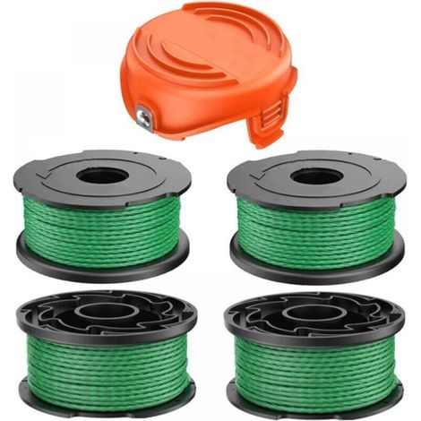 Line Spool for Black and Decker GL7033 GL8033 GL9035 A6486 Cordless Brushcutter 2.0mm 6.1m, Replacement Line Spool Strimmer for Black and Decker A6486 (4+1pcs) (1/5)