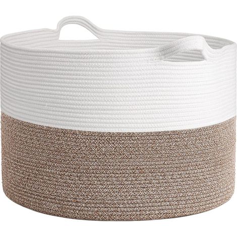Panier de rangement en lin pour jouets d'enfants, avec poignée. Panier en lin pliable. Linge de salle de bain, oreiller et couverture pour chambre d'enfant. (1/5)