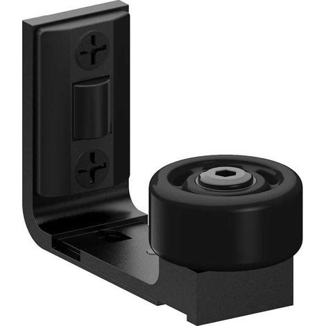 Ajustable Guide de Plancher Mur, Porte Guide Inférieur Pour Porte en Bois Coulissante, Noir (1/4)