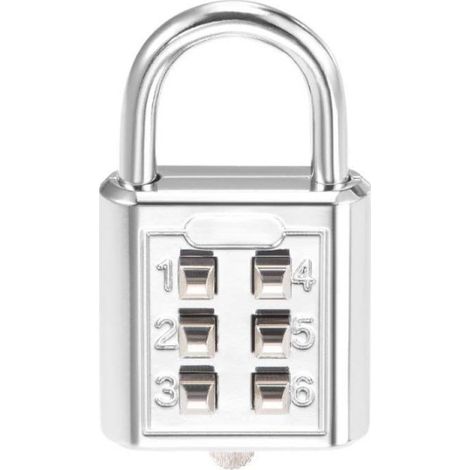 Cadenas à Combinaison à 6 Chiffres avec Bouton Poussoir pour Casier, ton argent (code à 3 chiffres) (1/5)