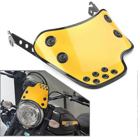 Support de pare-brise de moto à modifier soi-même, style rétro, pour Ducati Scrambler 2015-2021 - Jaune (1/5)