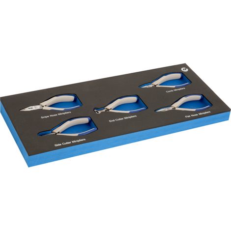 Juego de alicates mini Irimo 5 piezas 125 mm mandíbulas precisión espuma (1/2)