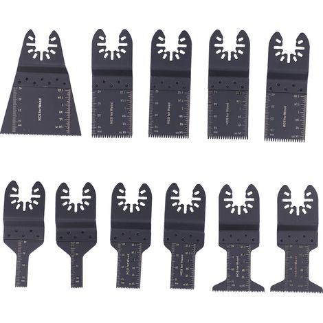 Lot 11 lames oscillantes multi-outils – dégagement rapide – universelles – travail bois – scie