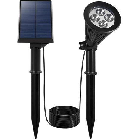 Lumisky Spot solaire projecteur 2 en 1 à piquer ou à fixer dimmable LED blanc W34 H38cm (1/5)