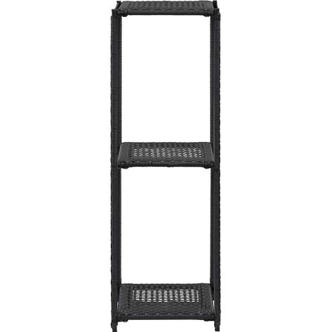 Maison Exclusive - Regal Schwarz 30x30x90 cm Poly Rattan (1/5)