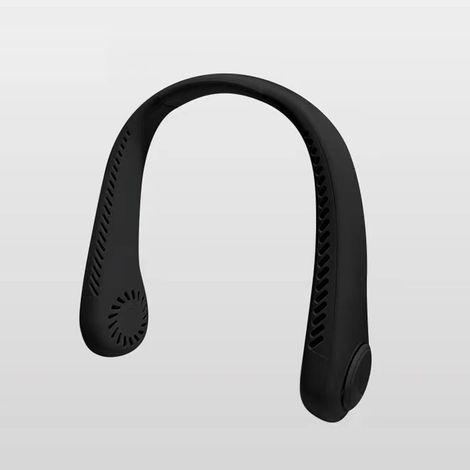 Ventilador de cuello manos libres, portátil, ligero, recargable por USB, silencioso y sin aspas para viajes, deportes y fitness. (1/5)