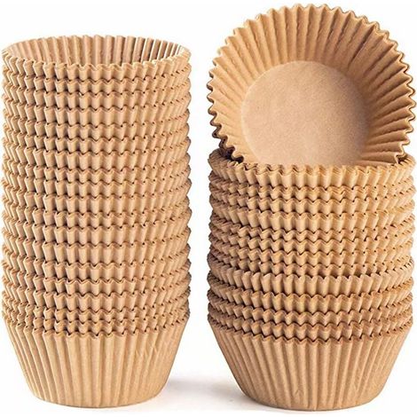 500 pièces Standard,Naturel Moule Muffins Papier,Parchemin Résistant à la Graisse & Non Blanchi,Pour fêtes & Anniversaires & Mariages & Pâtisserie,Dimensions Standard